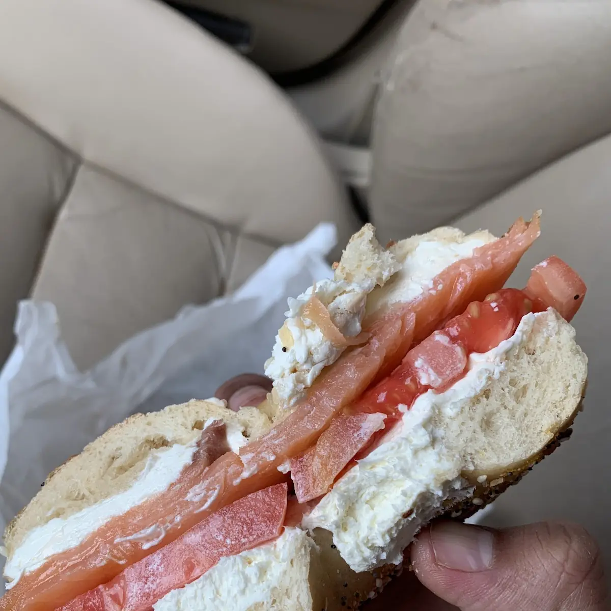 Everything Bagel with Salmon Cream Cheese