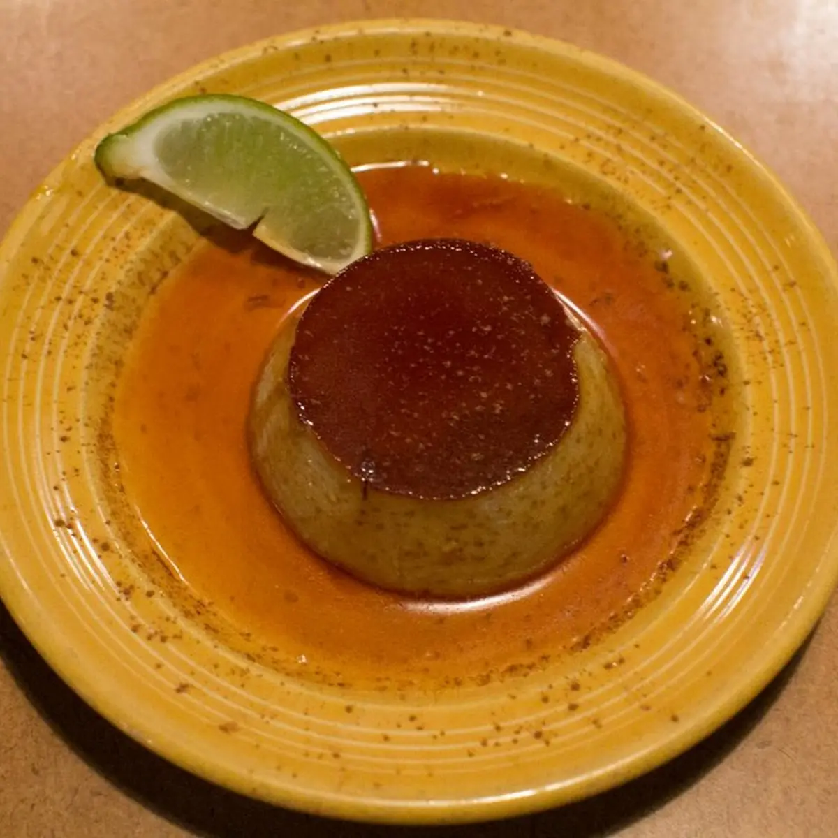Traditional Mexican Flan with Fresh Berries