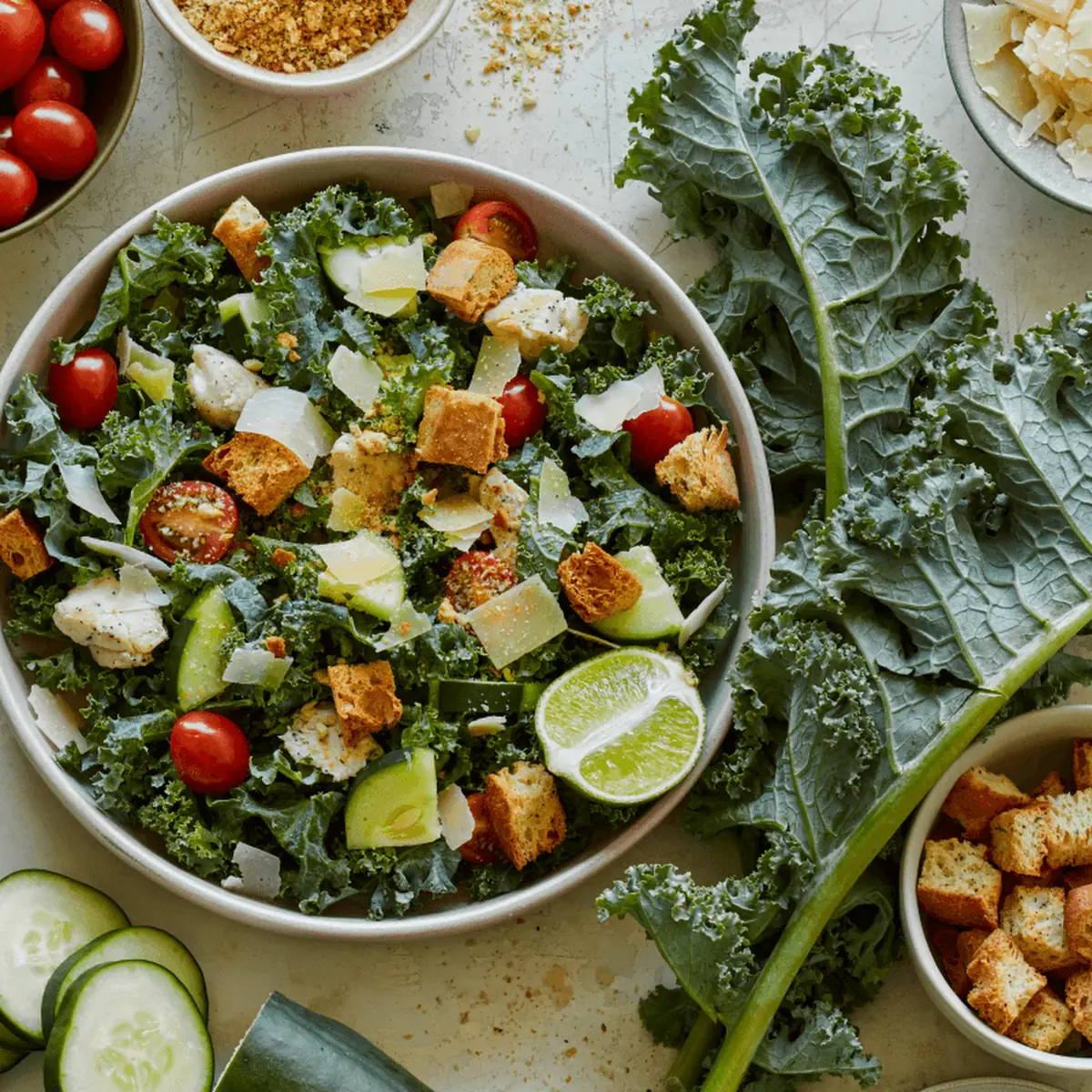 Kale Chicken Caesar Salad Platter
