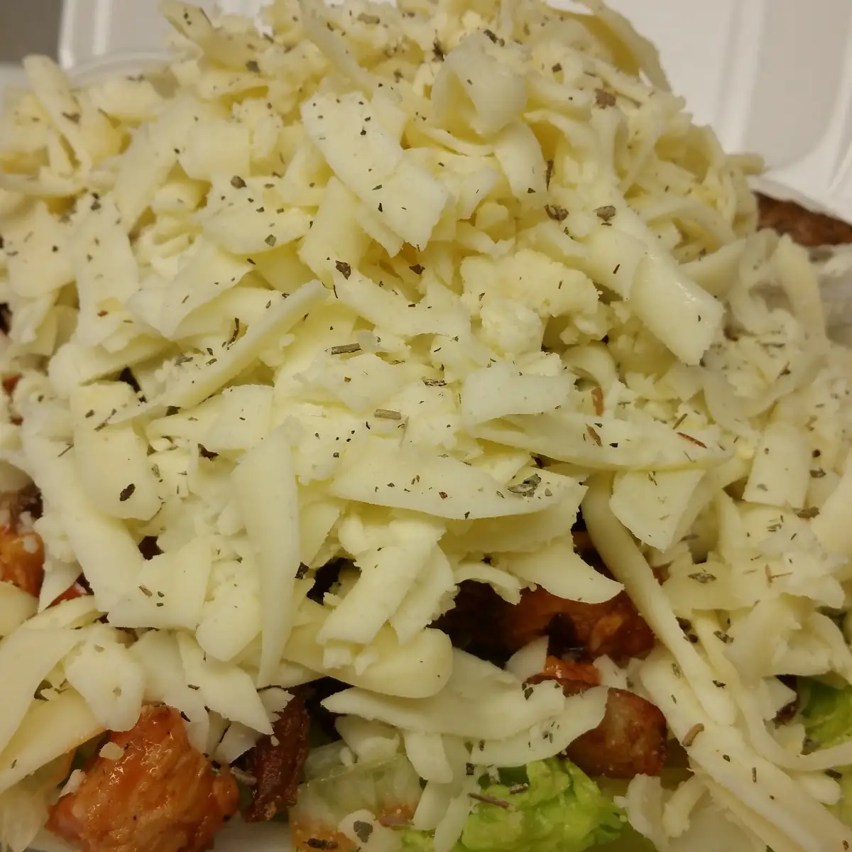 Crispy Chicken Salad Dipped in Buffalo Sauce