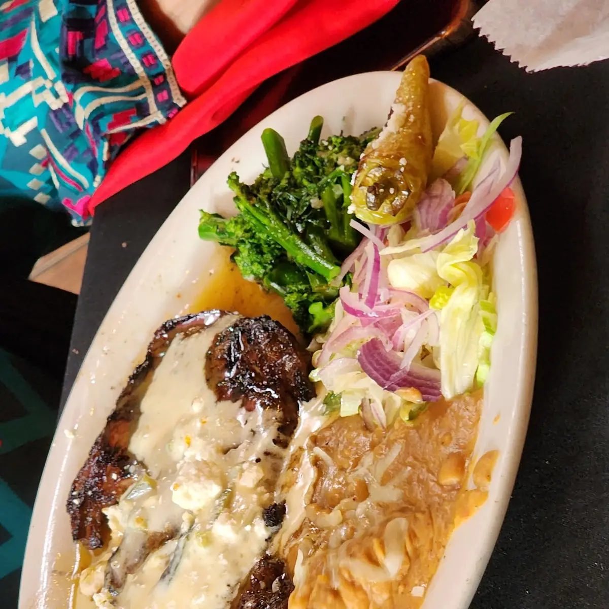 Ribeye Steak Con Rajas
