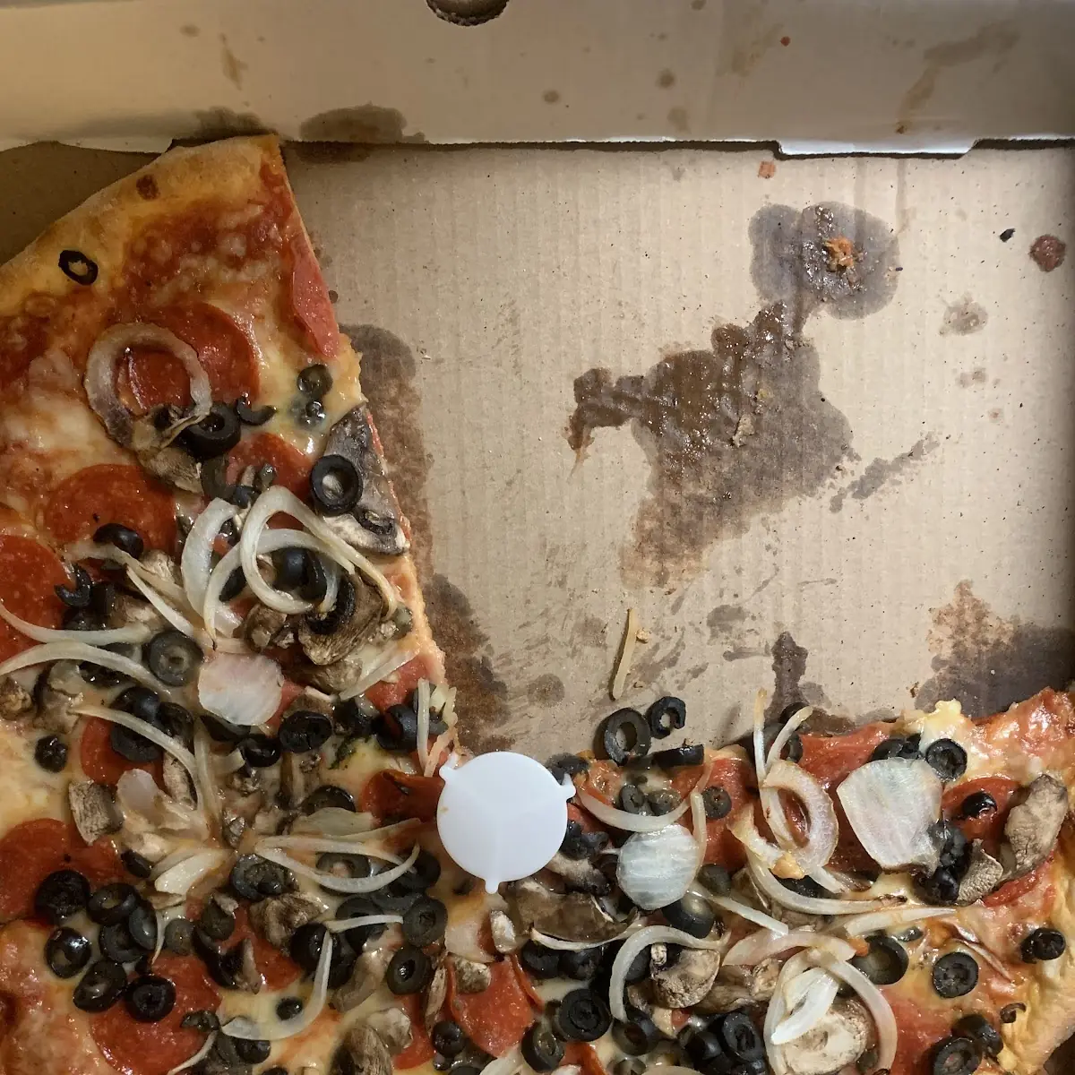 Mushroom Pizza Half Pepperoni