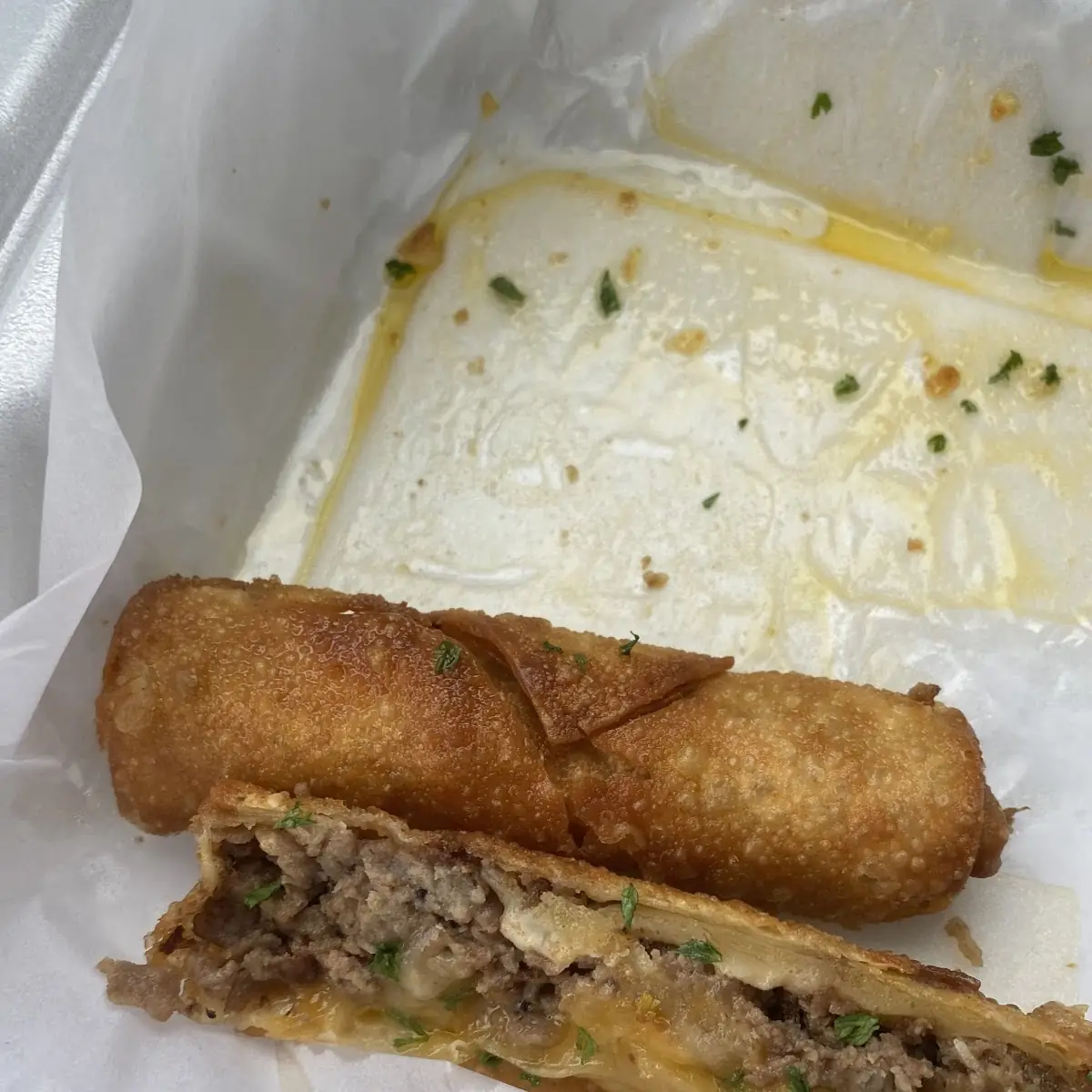 Philly Cheese Steak Egg Roll