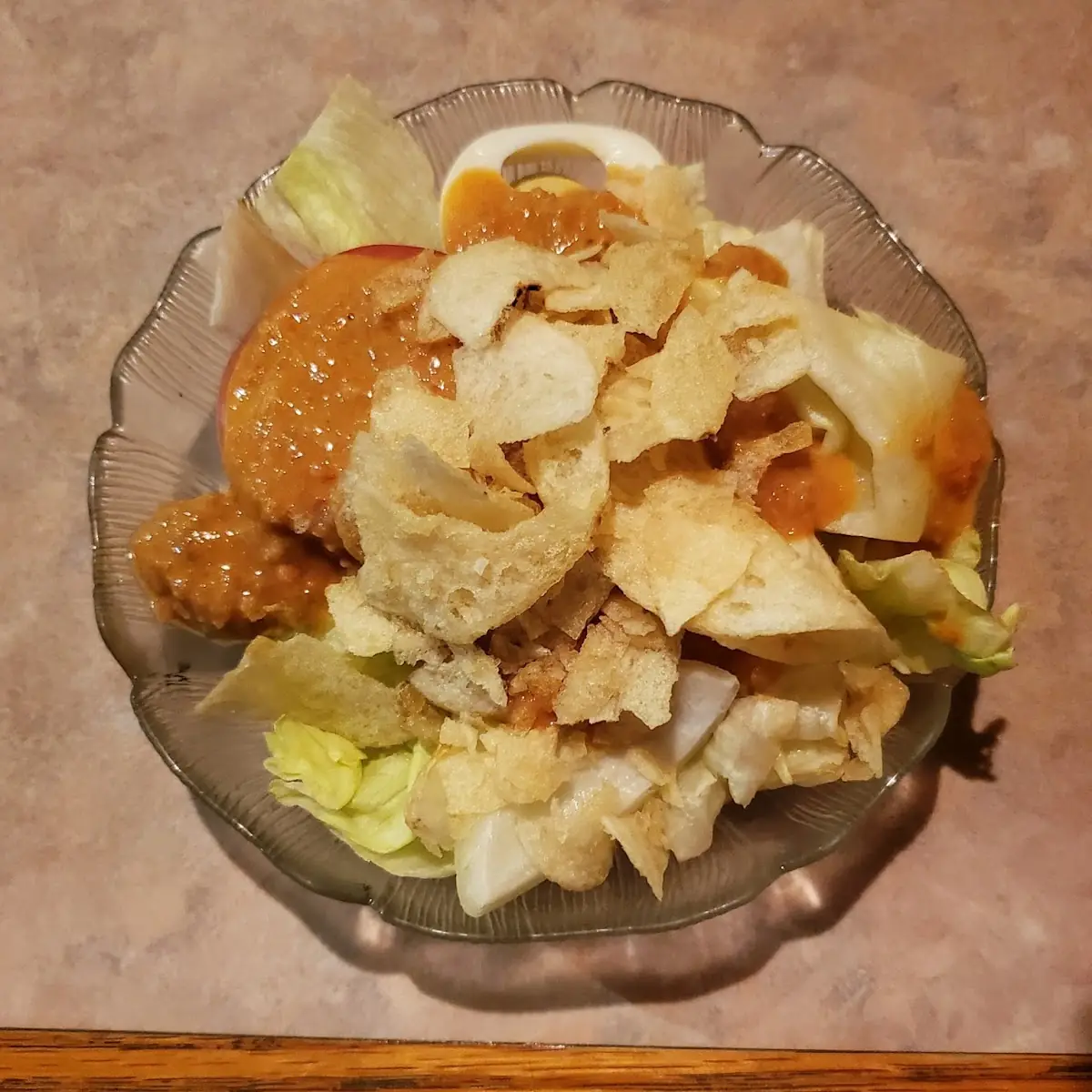 Thai Salad with Potato Chips