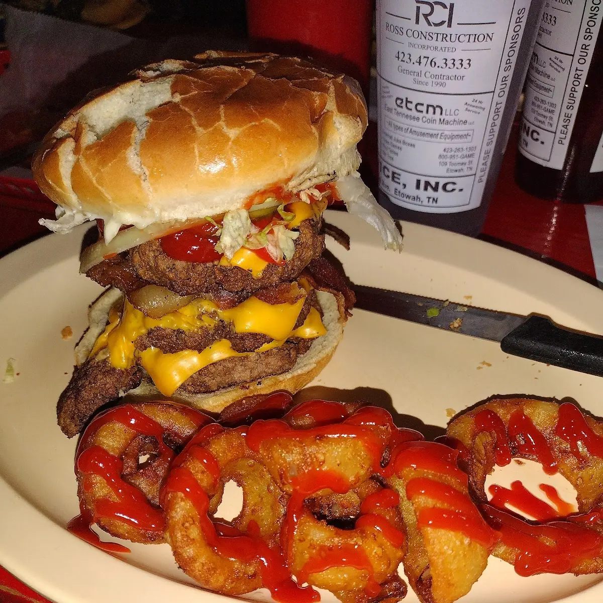 BBQ Triple Bacon Cheese Burger