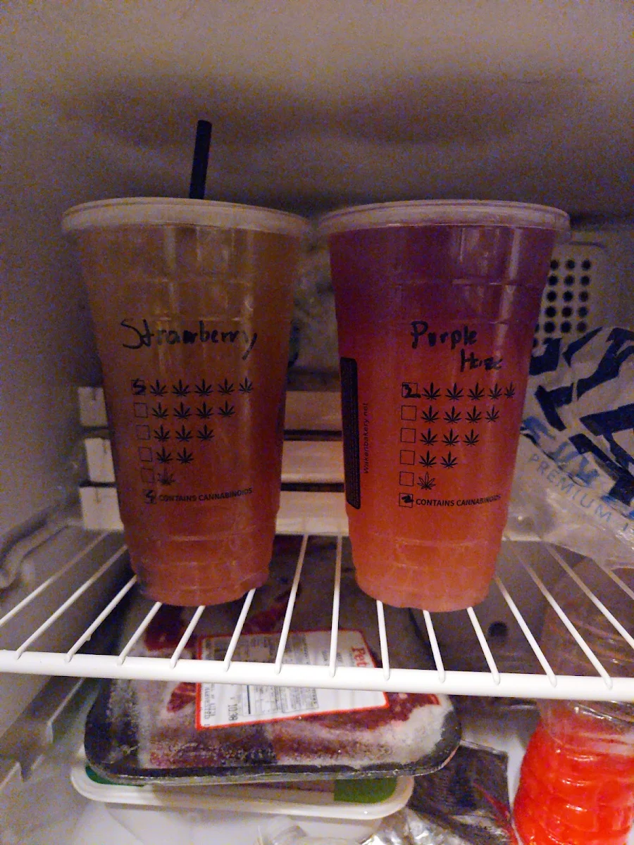 Strawberry Cough Lemonade Iced Tea and Purple Haze