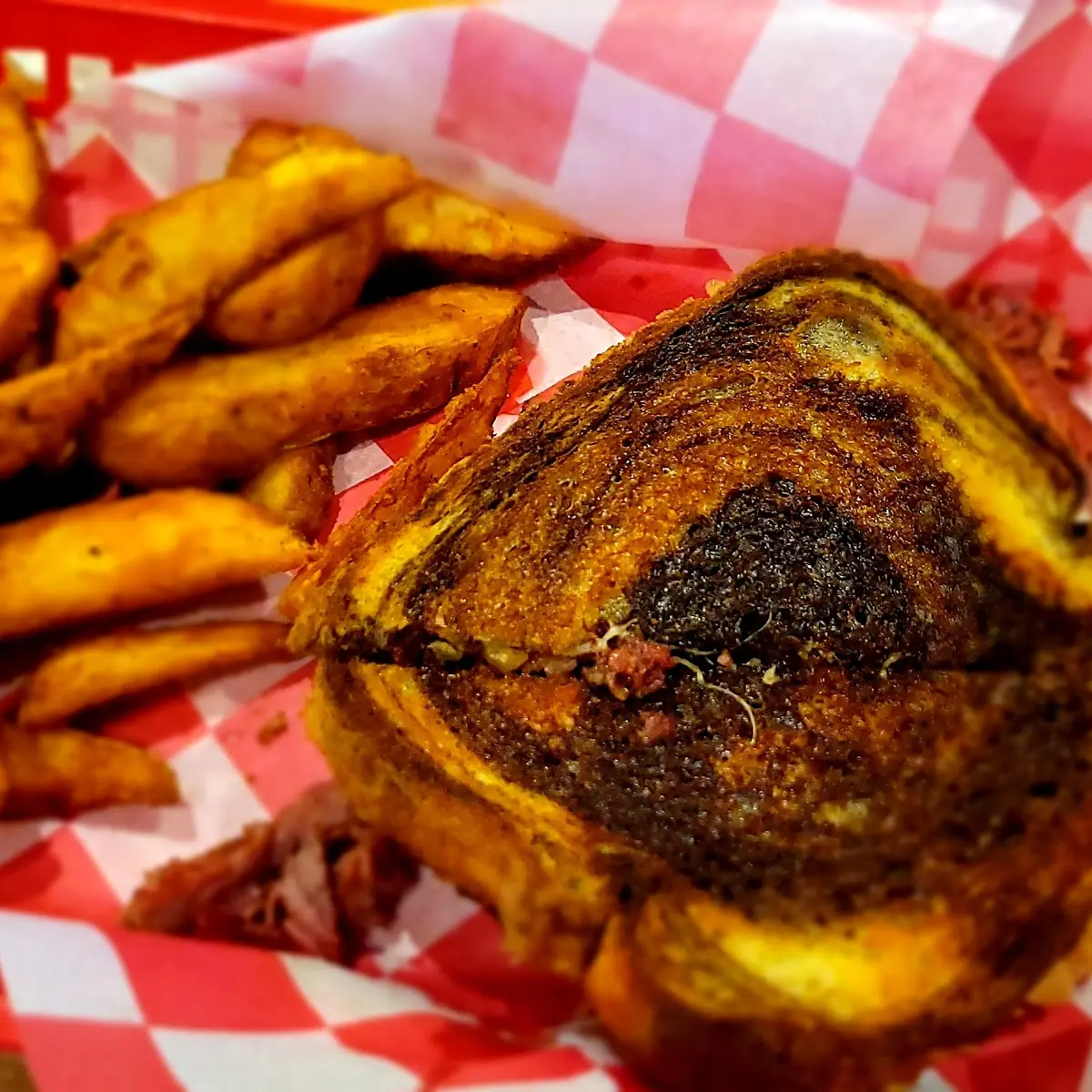 Rueben Sandwich with Seasoned Wedges