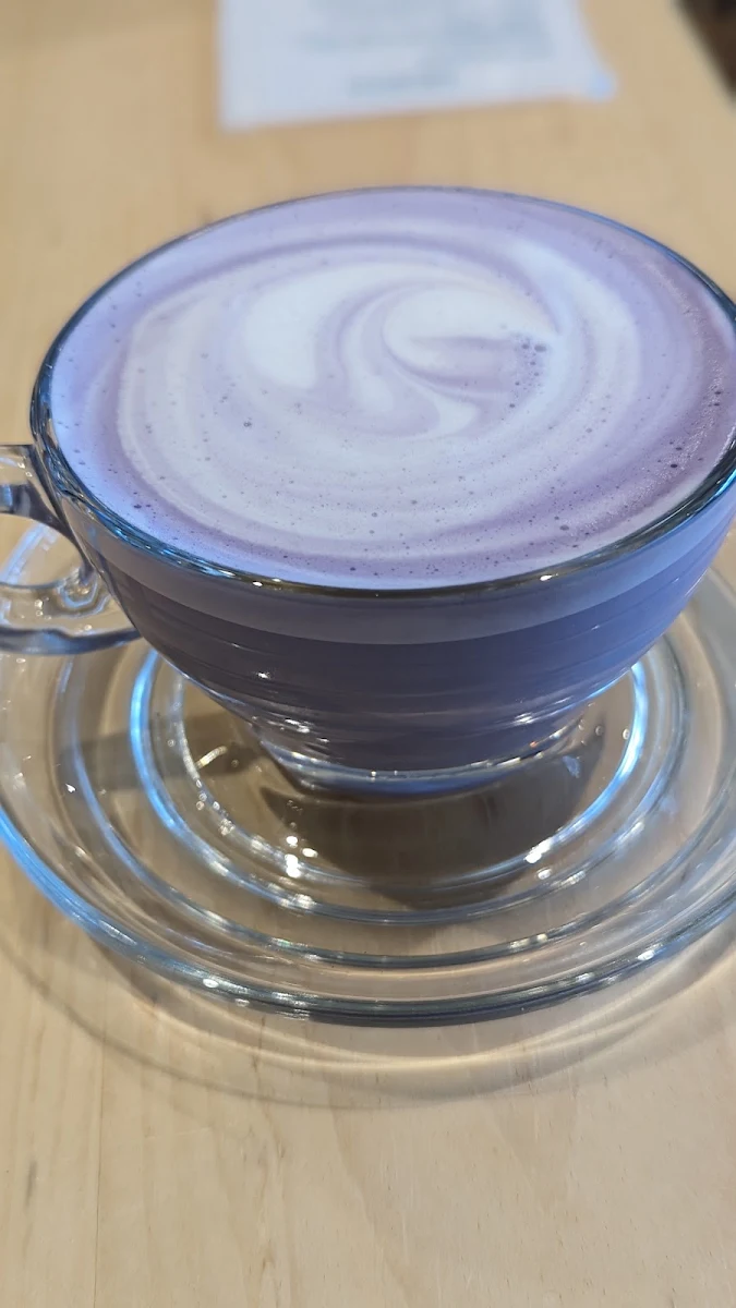 Ube Latte, Breakfast Table Steveston