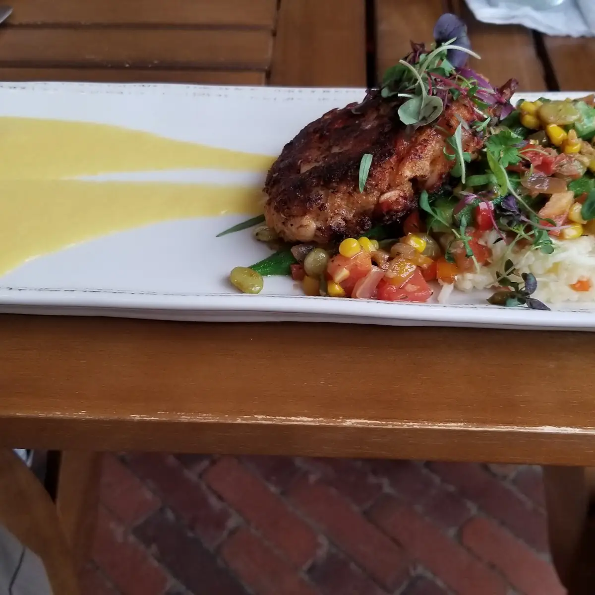 Lobster & Crab Cake on Rice Pilaf