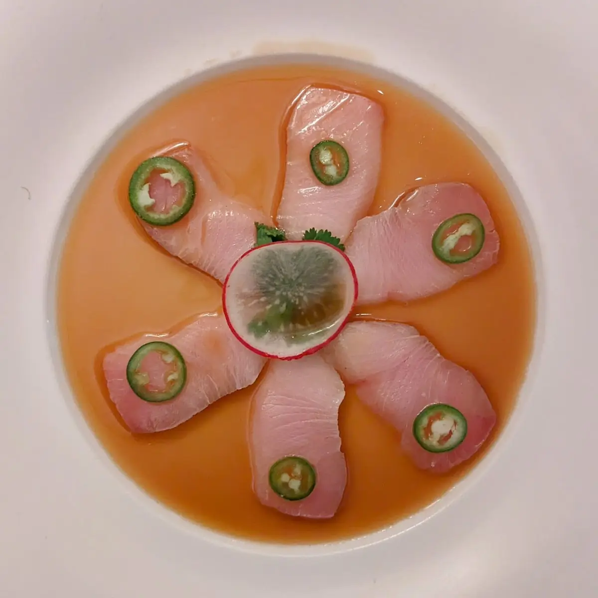 Yellowtail Sashimi with Jalapeño Sauce