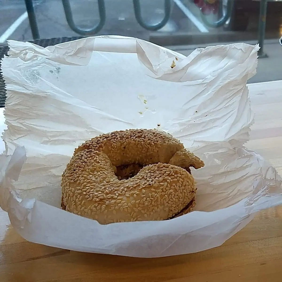 Toasted Sesame Bagel with Butter