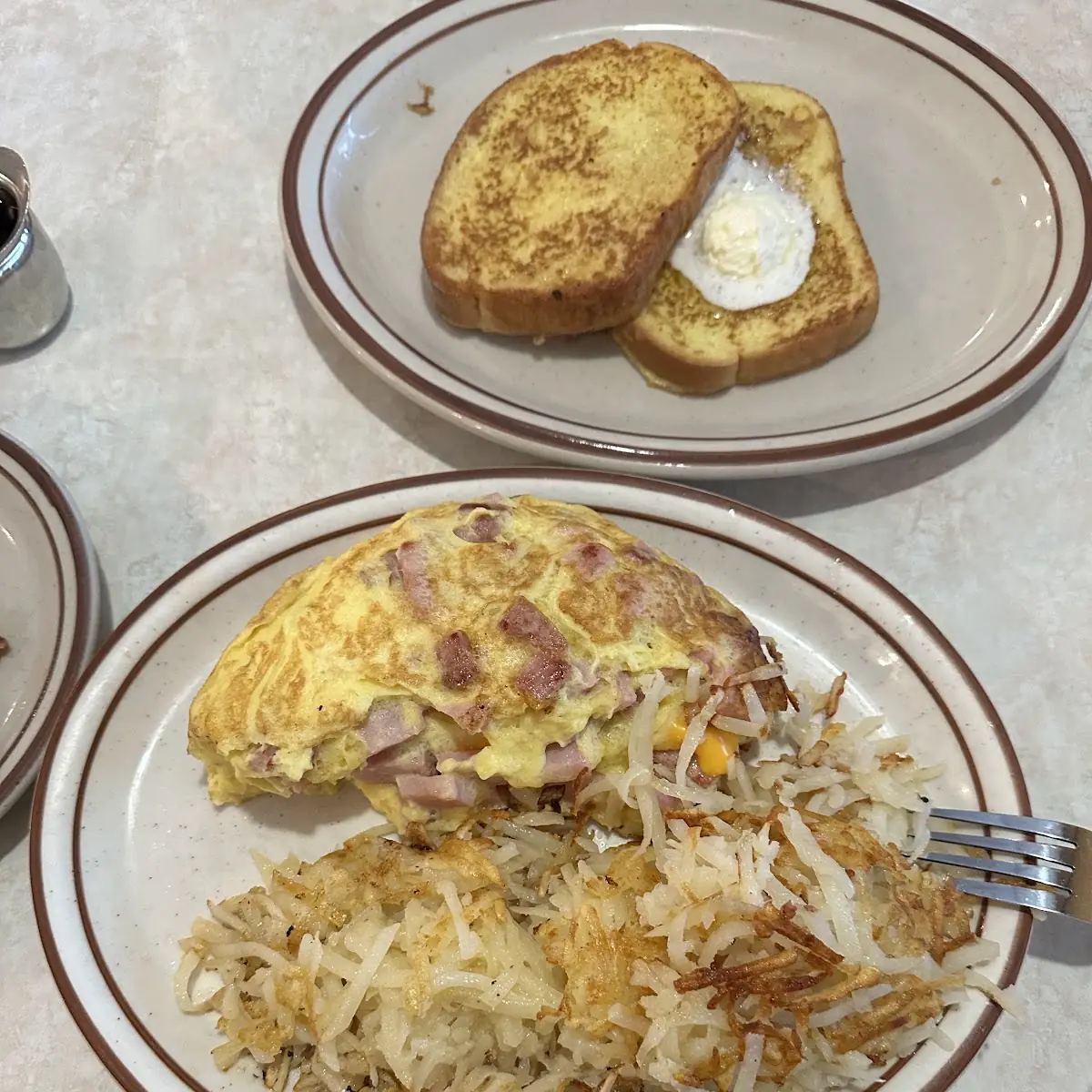 Eggs Sausage Hash Browns & Swedish Pancakes