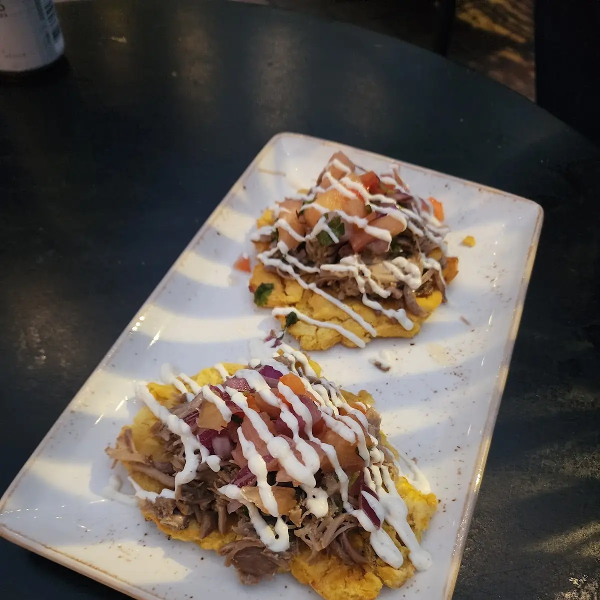 Roast Mojo Pork Tostones