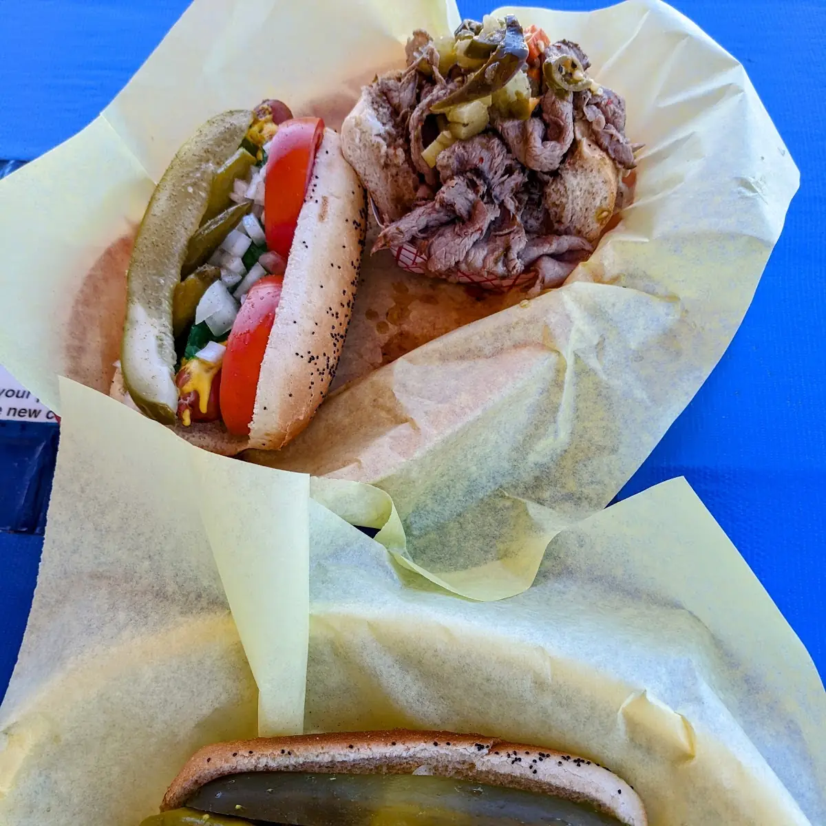 Chicago Dog and Half Beef Sandwich Combo
