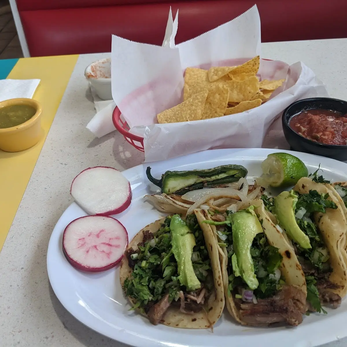 3 Carne Asada Taco Combination Plate