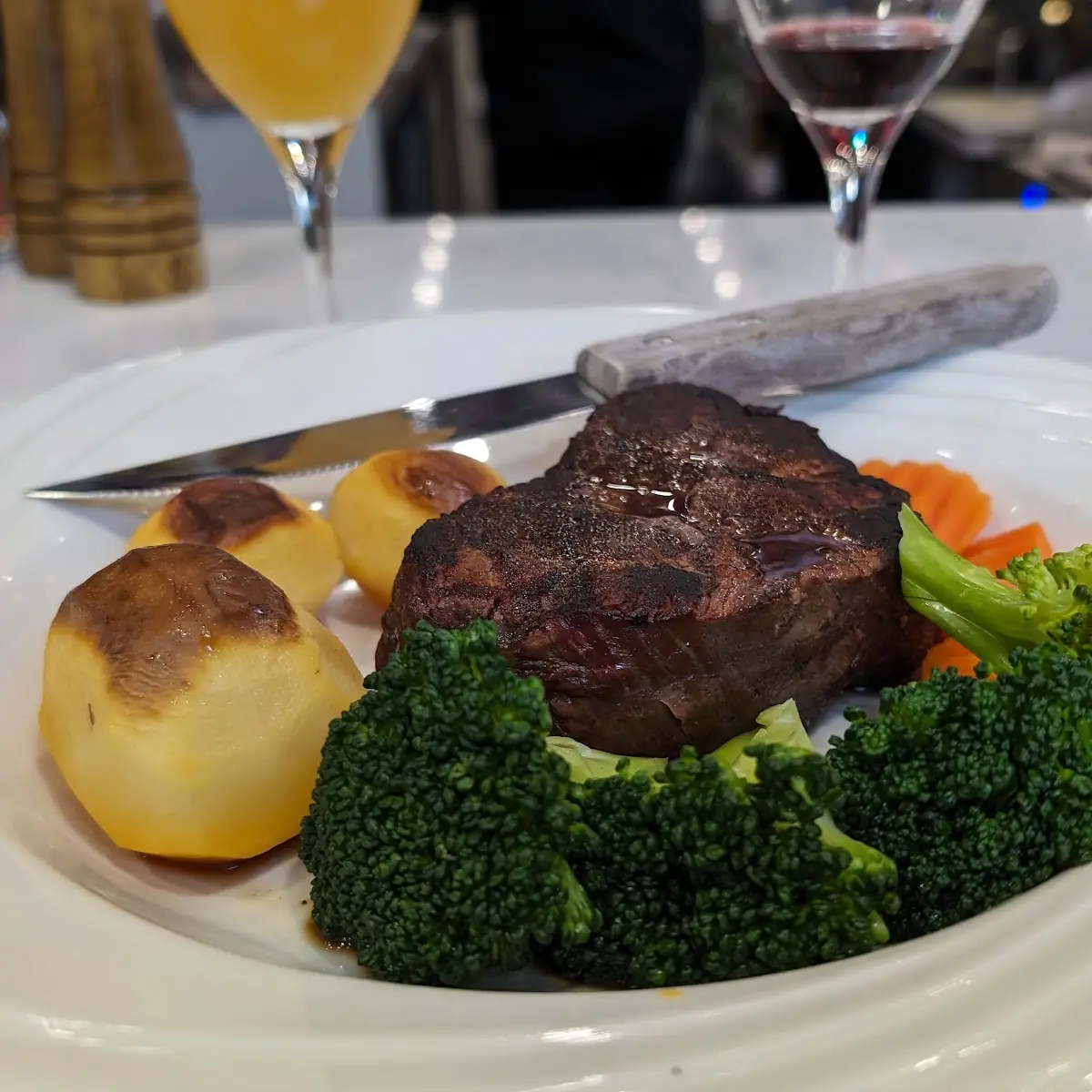 Filet Mignon with Vegetables