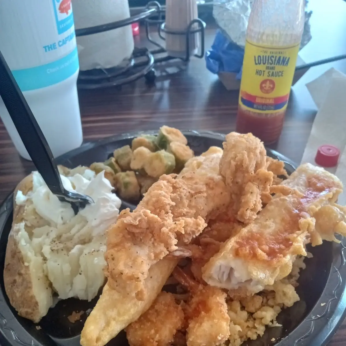 Chicken Shrimp Fish Plate
