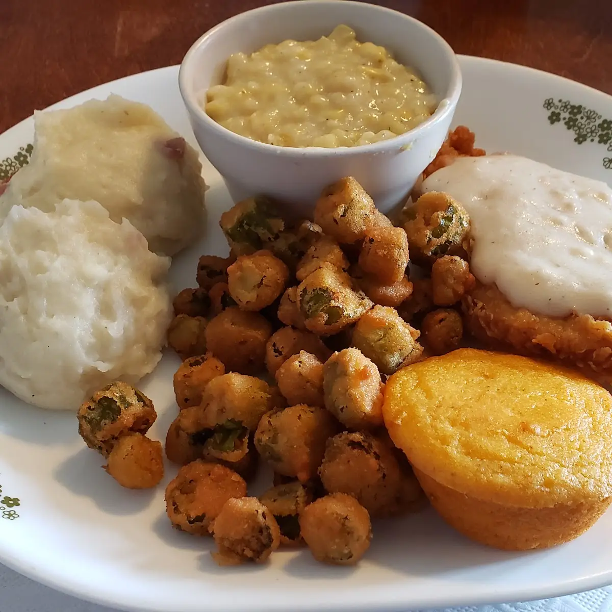 Chicken Fried Chicken Fried Okra