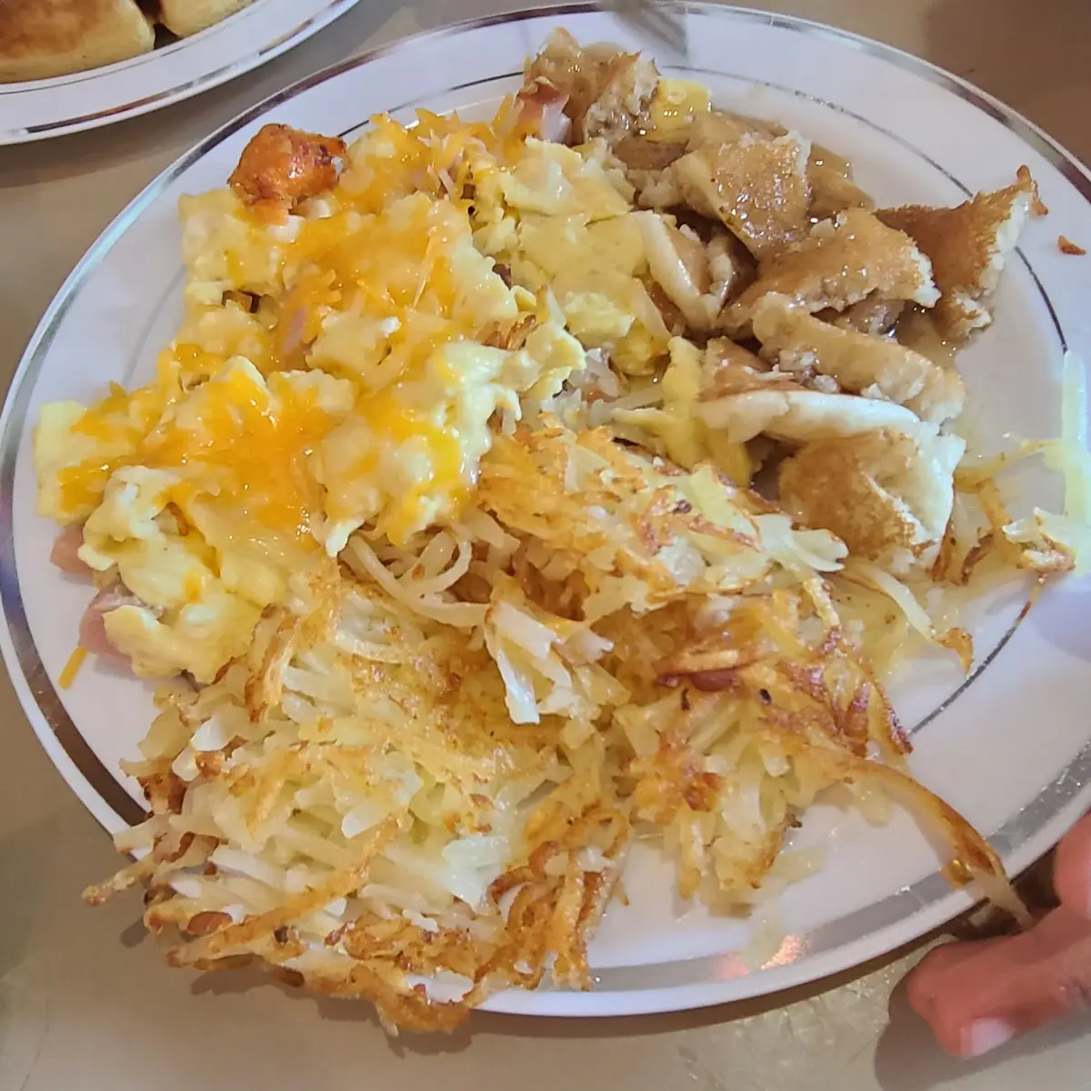Scrambled Eggs and Hash Browns