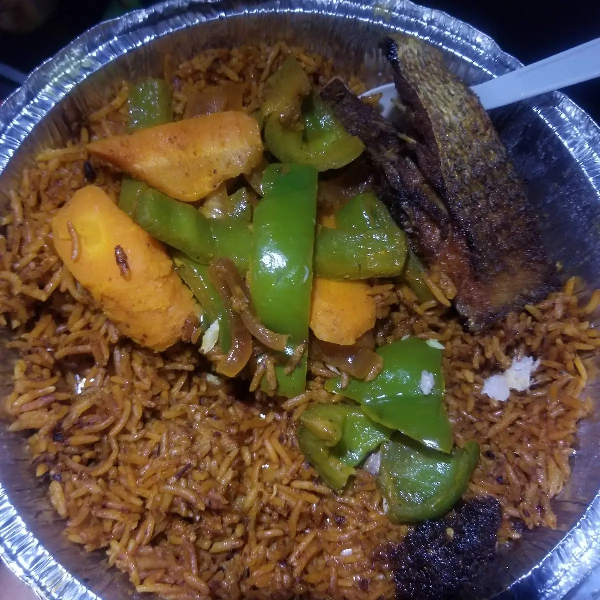 Jollof Rice Fried Fish