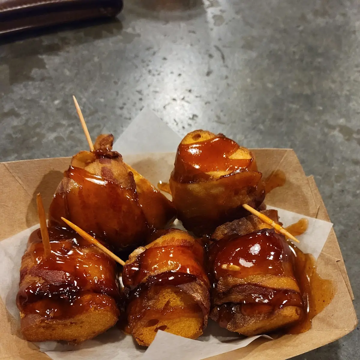 Bacon Wrapped Pretzel Bites