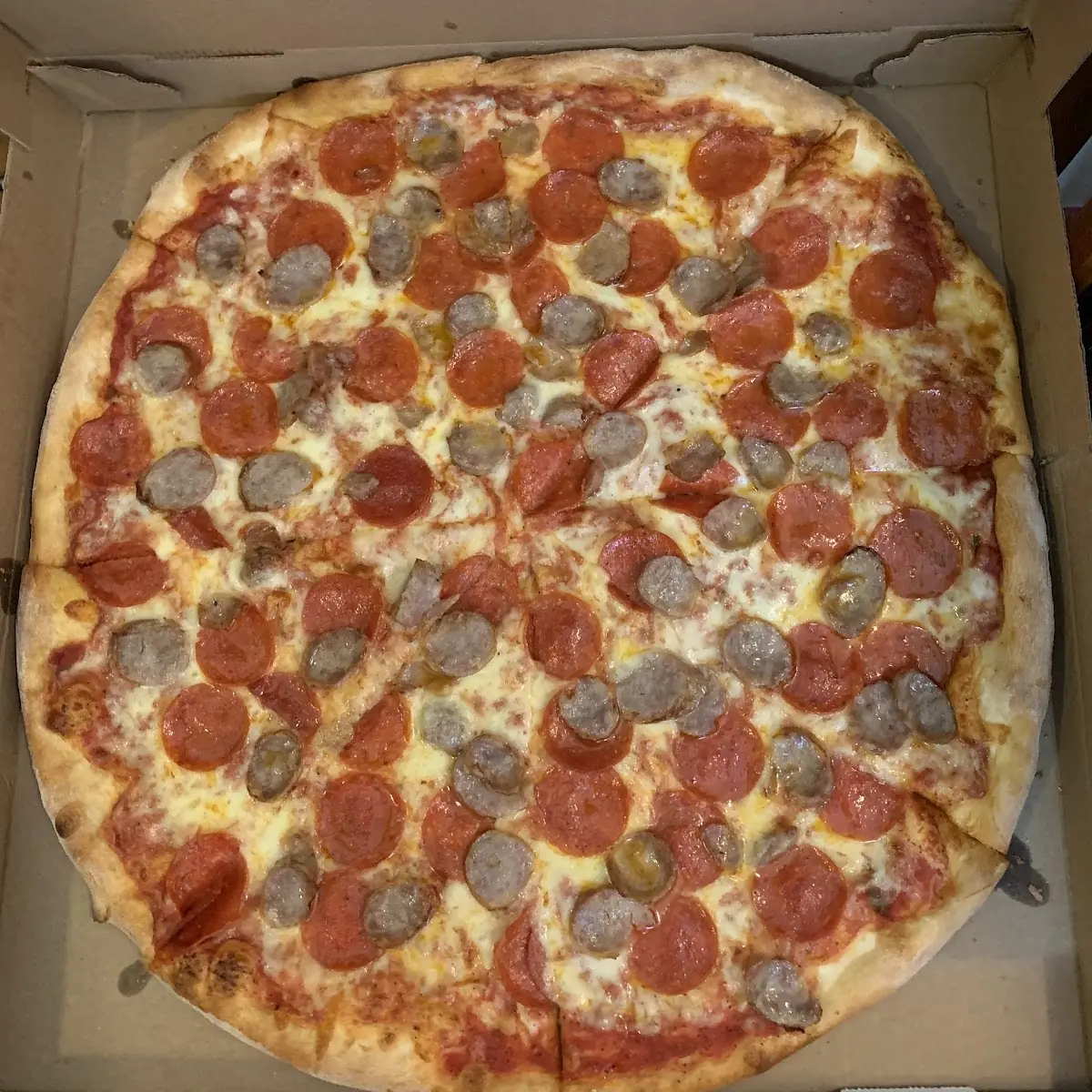 Sausage and Pepperoni Pizza