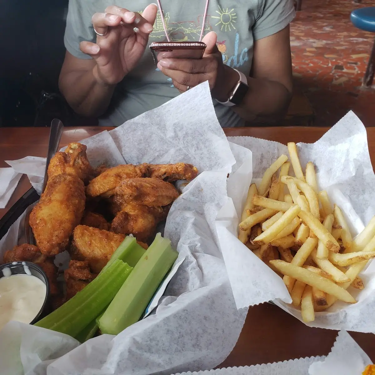 Buffalo Wings and Fries