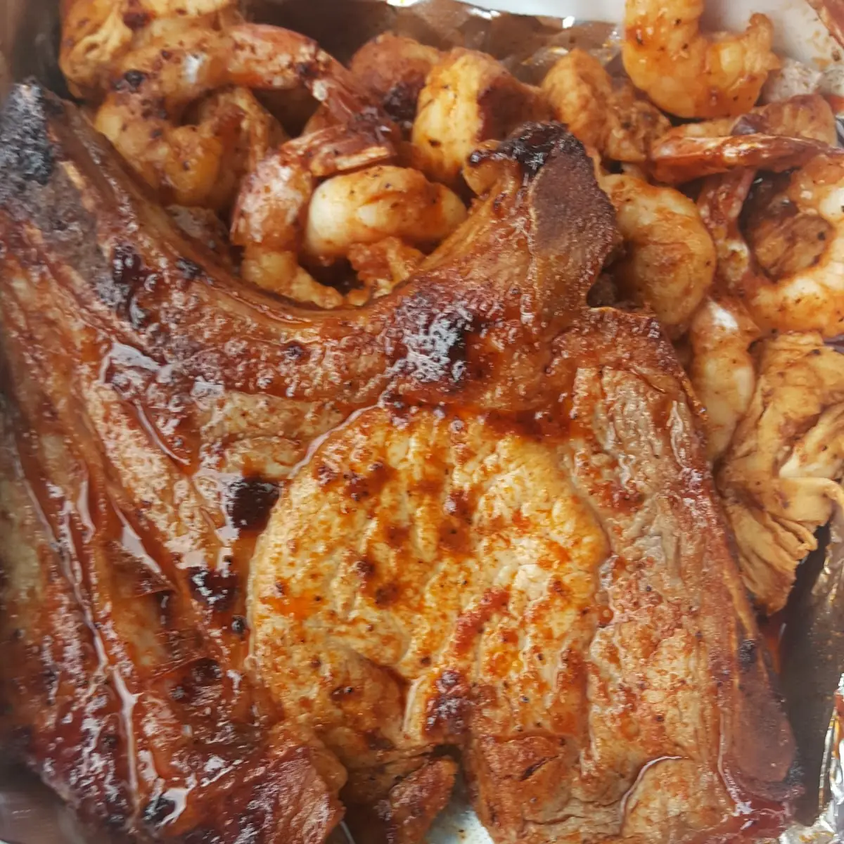 Grilled Shrimp Grilled Chicken