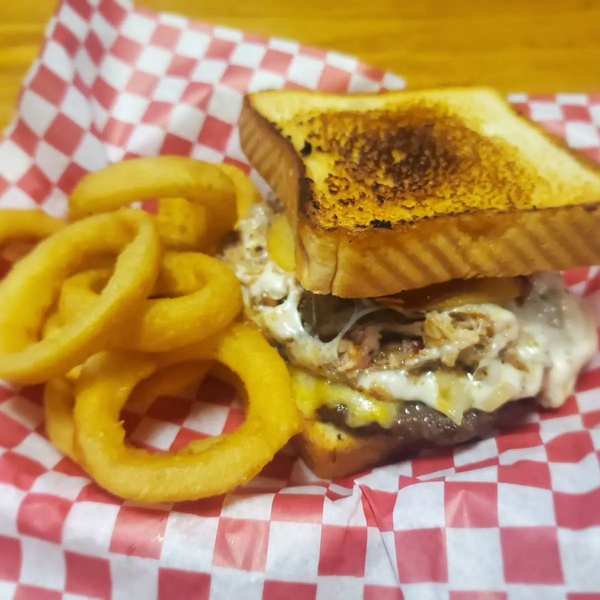 Burger on Texas Toast
