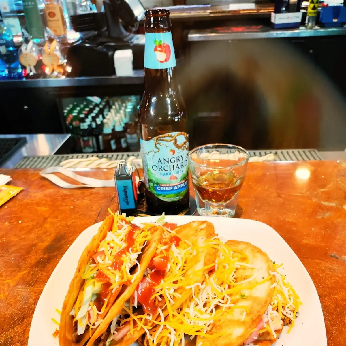 Chicken Tacos in a Deep Fried Hard Shell