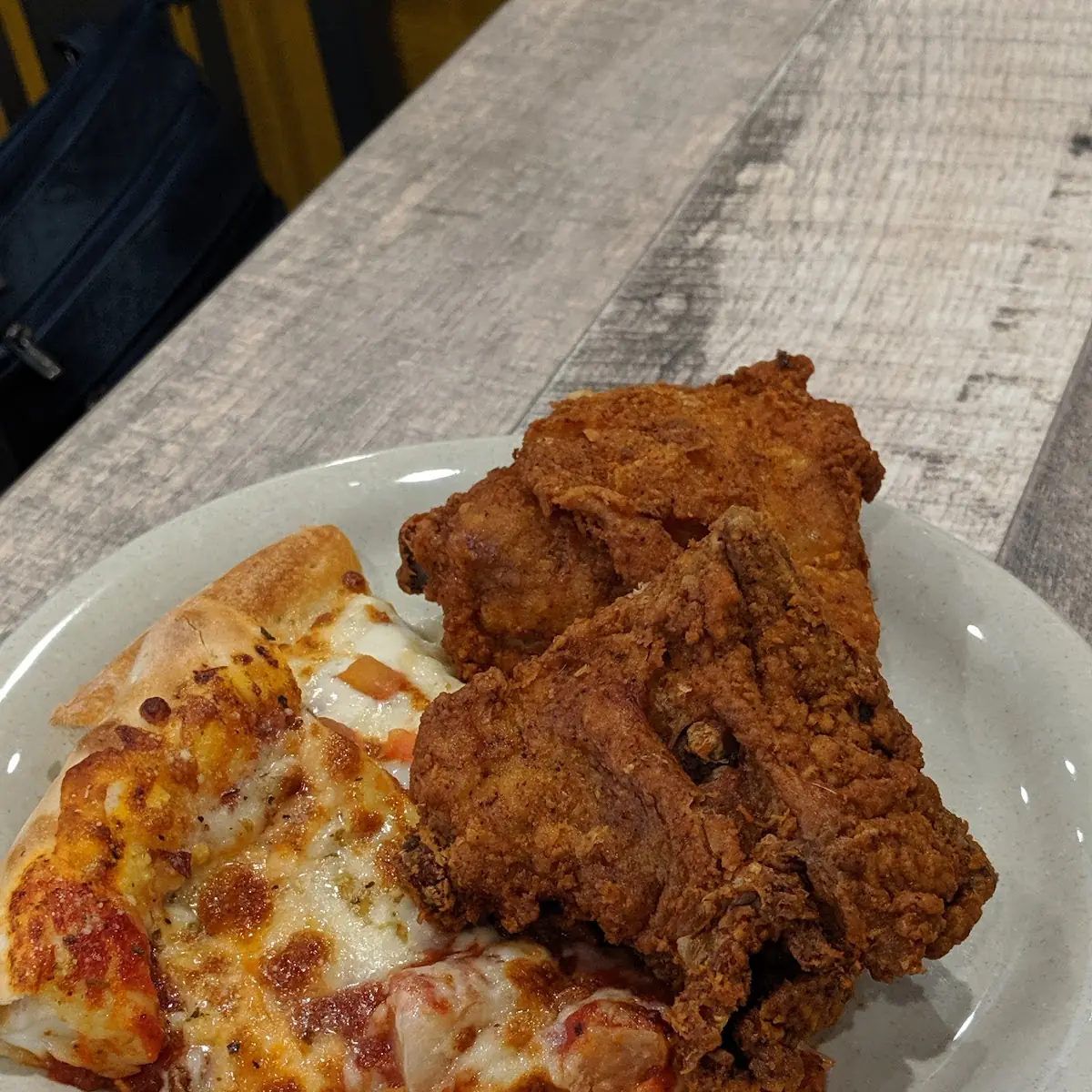 Fried Chicken and Chicken Pizza