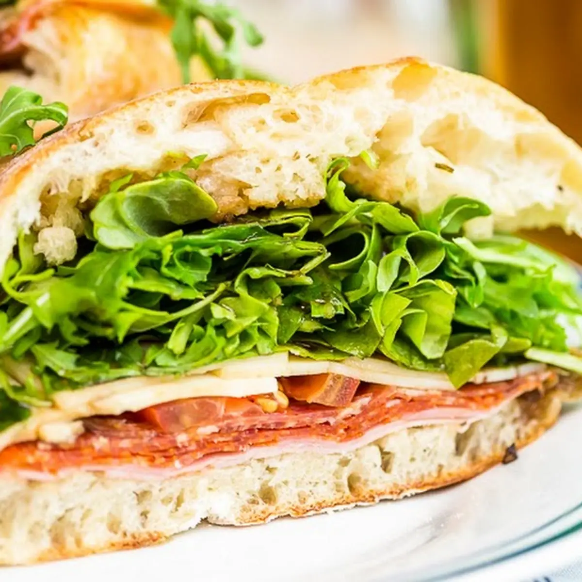 Prosciutto & Provolone with Pesto with Roasted Red Peppers and Tomato