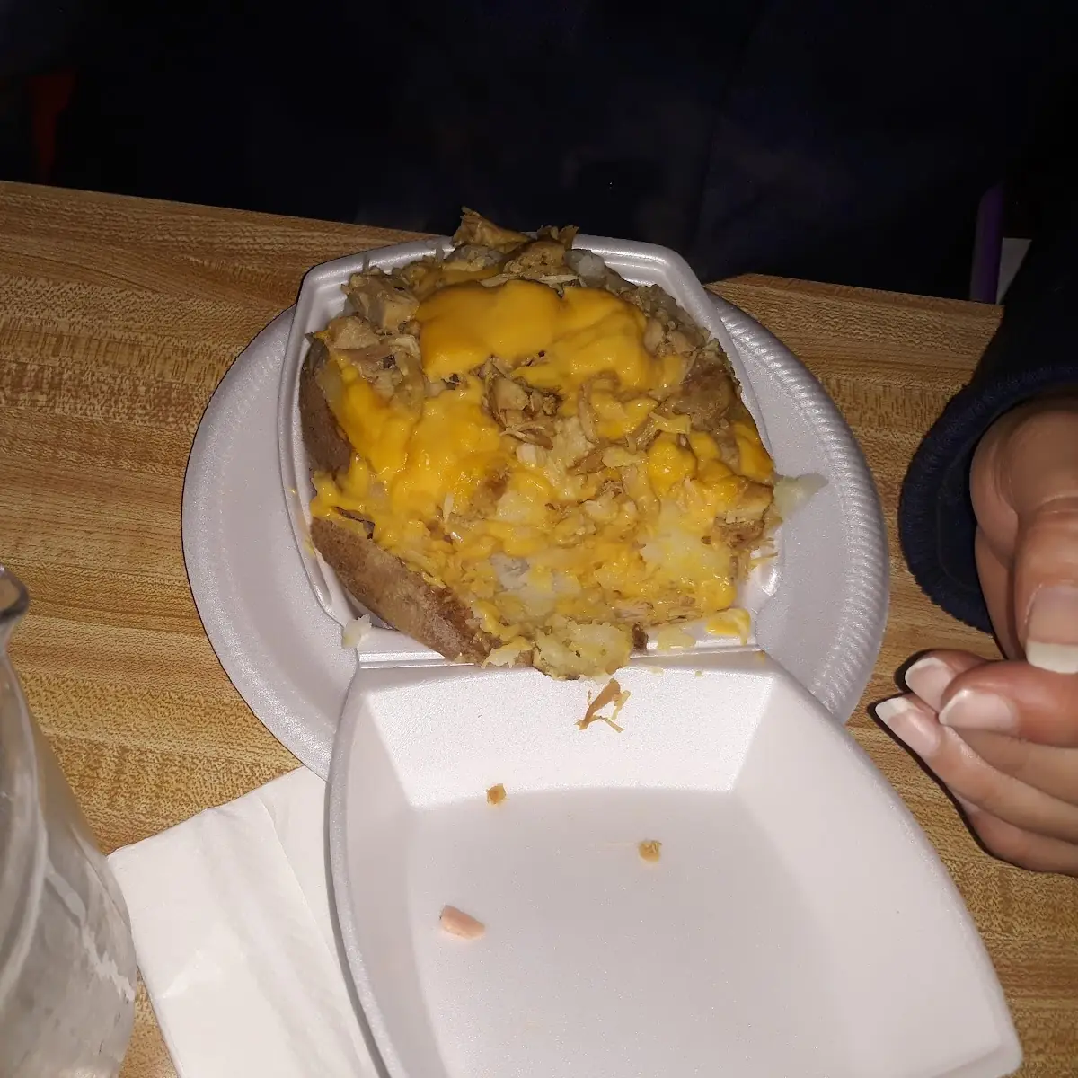 Papá Asada Rellena de Pollo