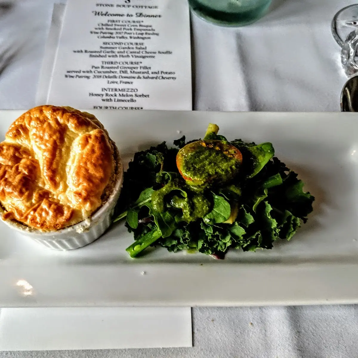 With Roasted Garlic and Cantal Cheese Soufflé