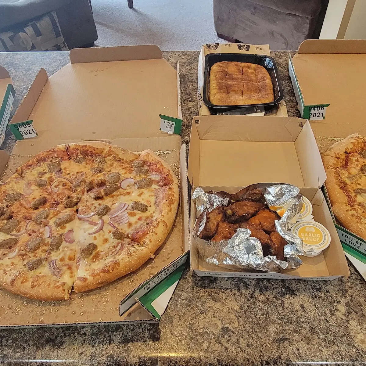 Pizza Wings and Cinnamon Sticks