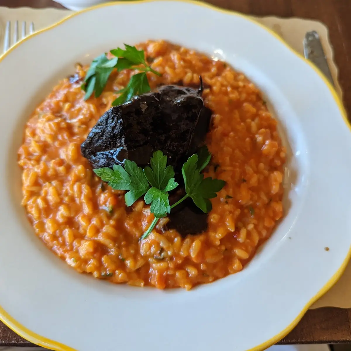 Prime Short Ribs Tomato Extract Risotto
