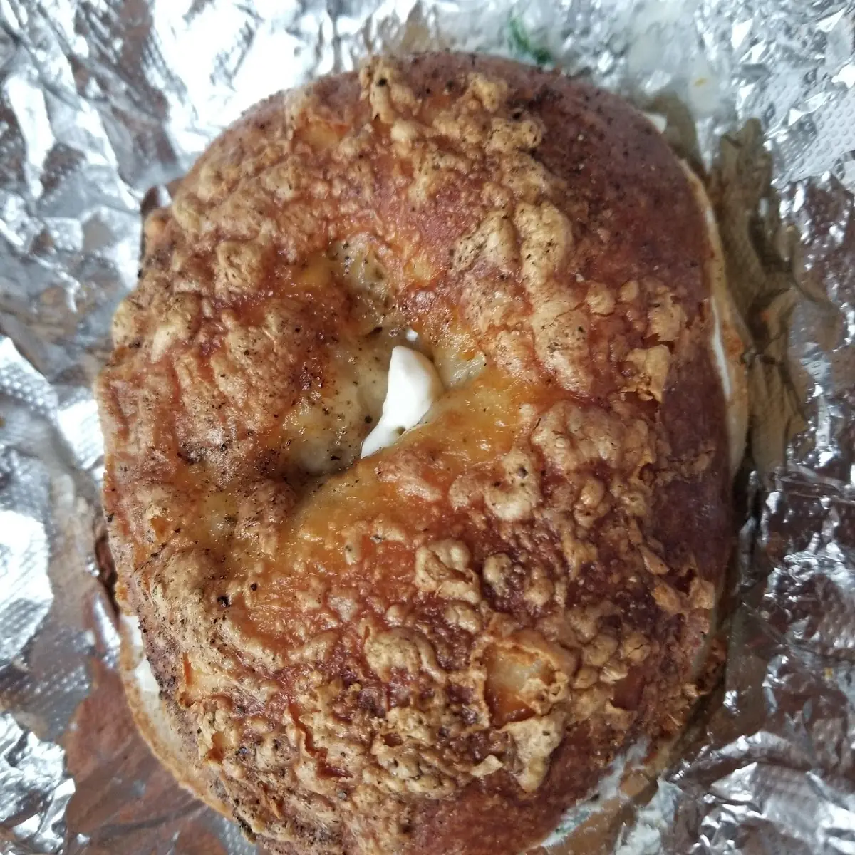 Cheddar & Pepper Bagel with Cream Cheese