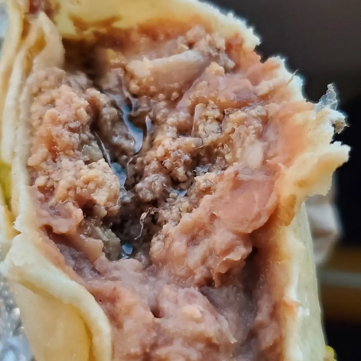 Beef & Bean Burrito w Chile Verde