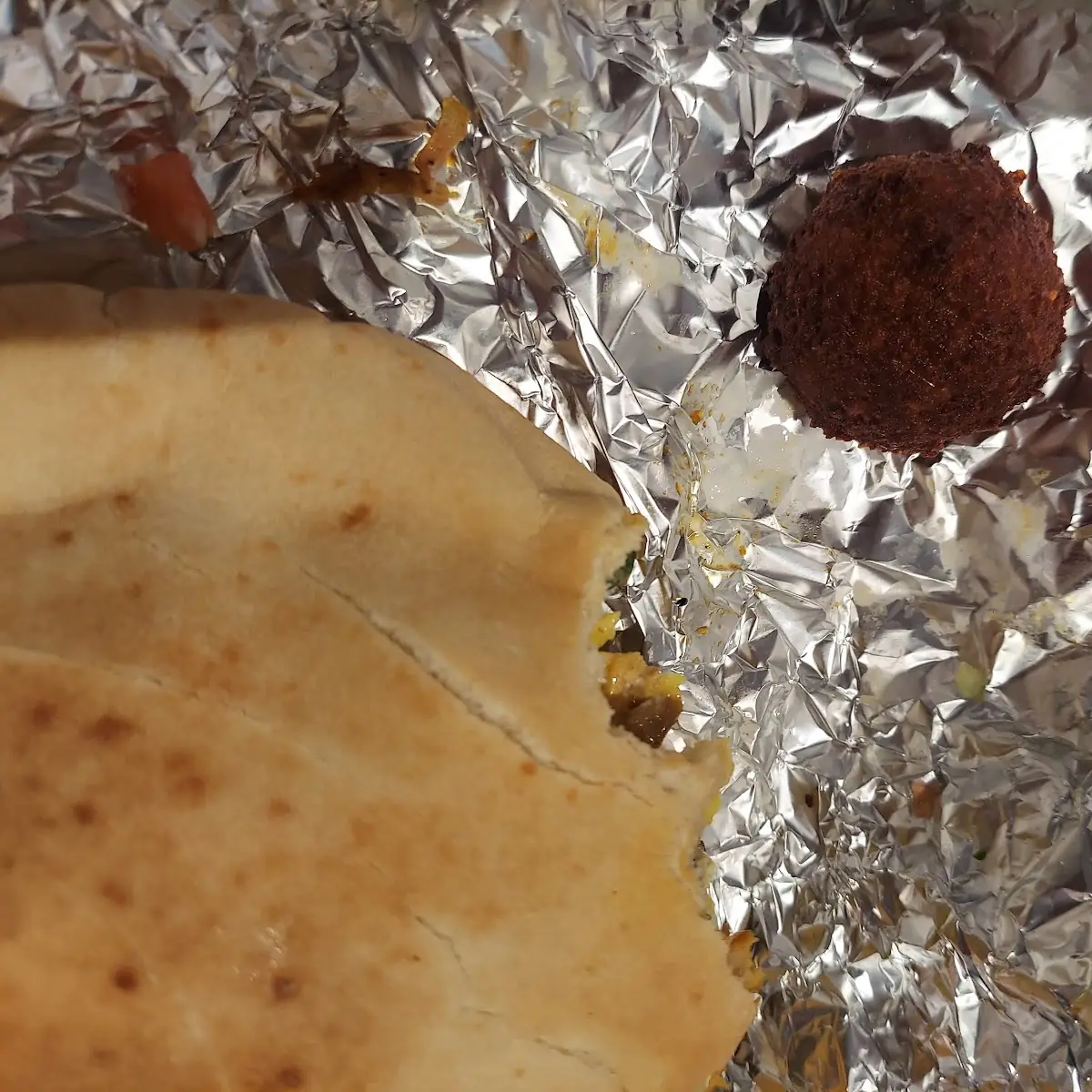 Chicken Shawarma Wrap and Falafel