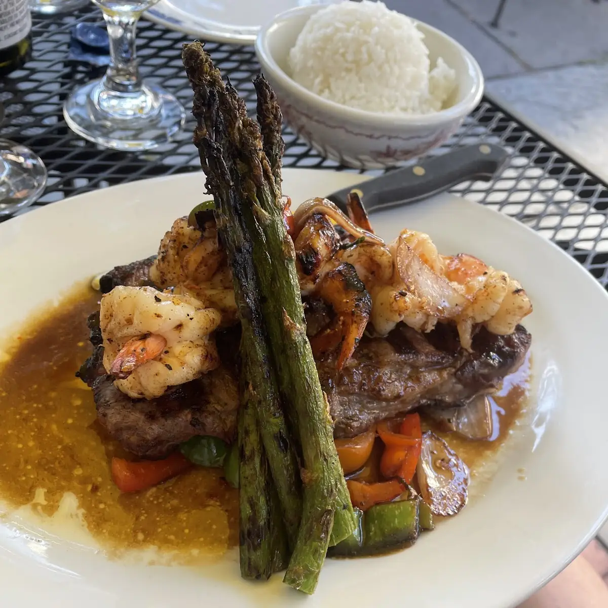 Steak and Lobster Basil Sauce