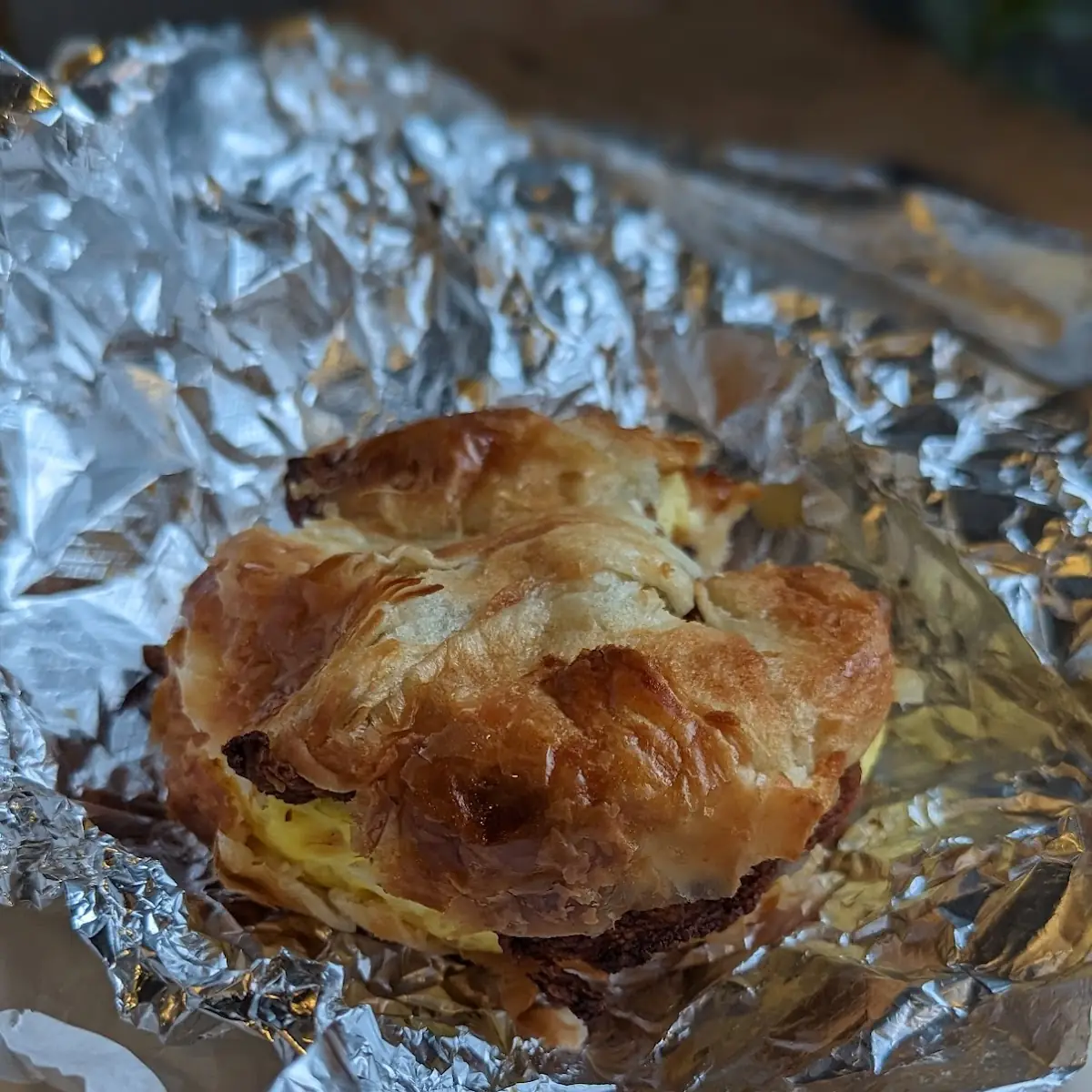 Bacon Egg and Cheese on a Croissant