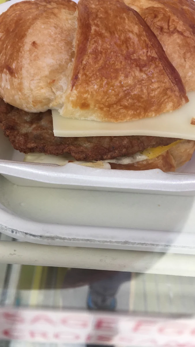 Bacon Sausage Egg & Cheese Croissant