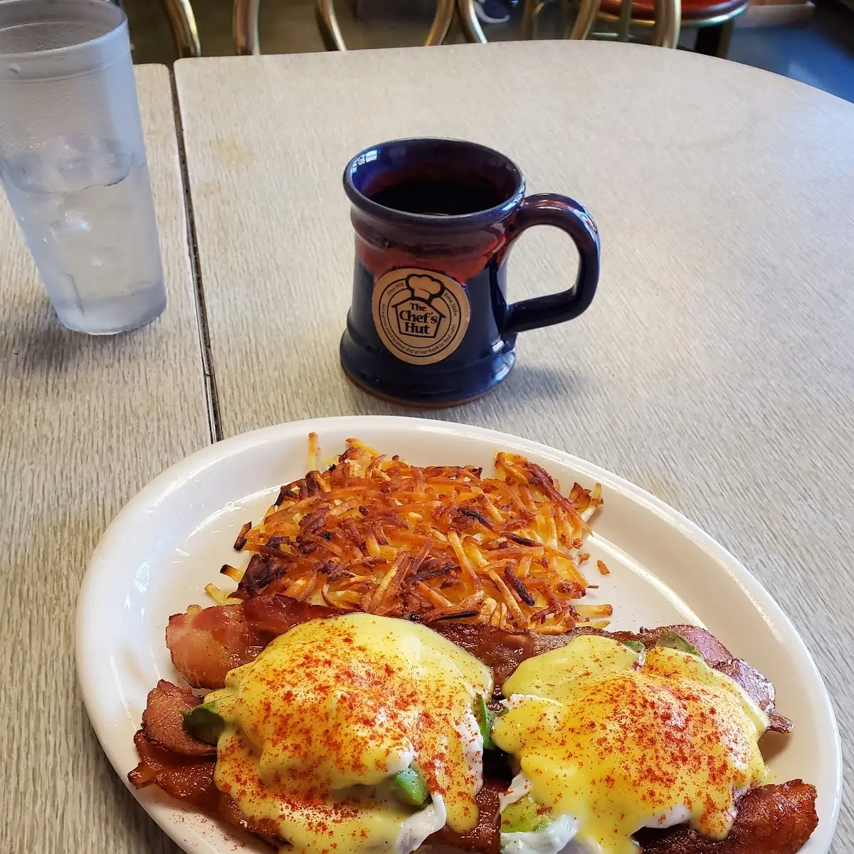 Avocado and Bacon Eggs Benedict