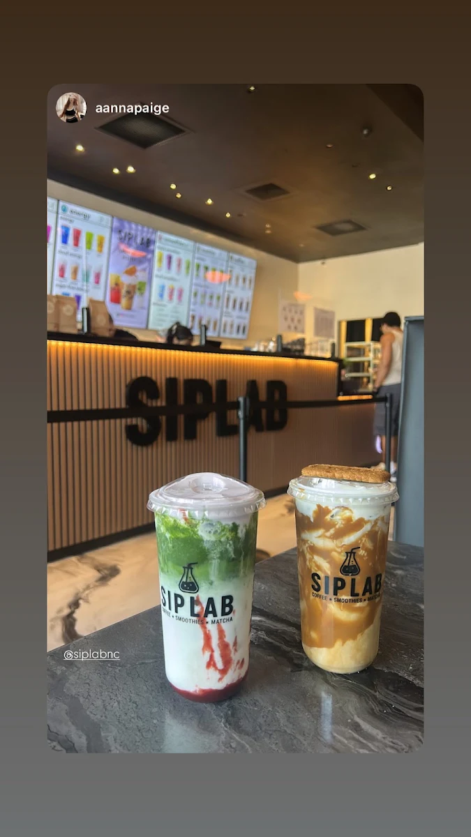 Iced Matcha Latte in Cup