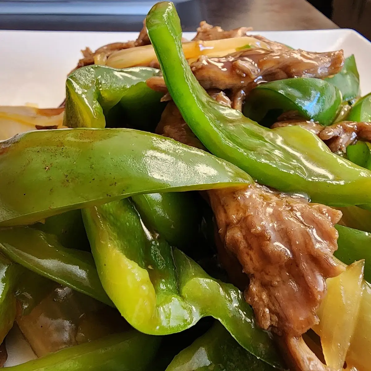 Roast Pork with Snow Peas