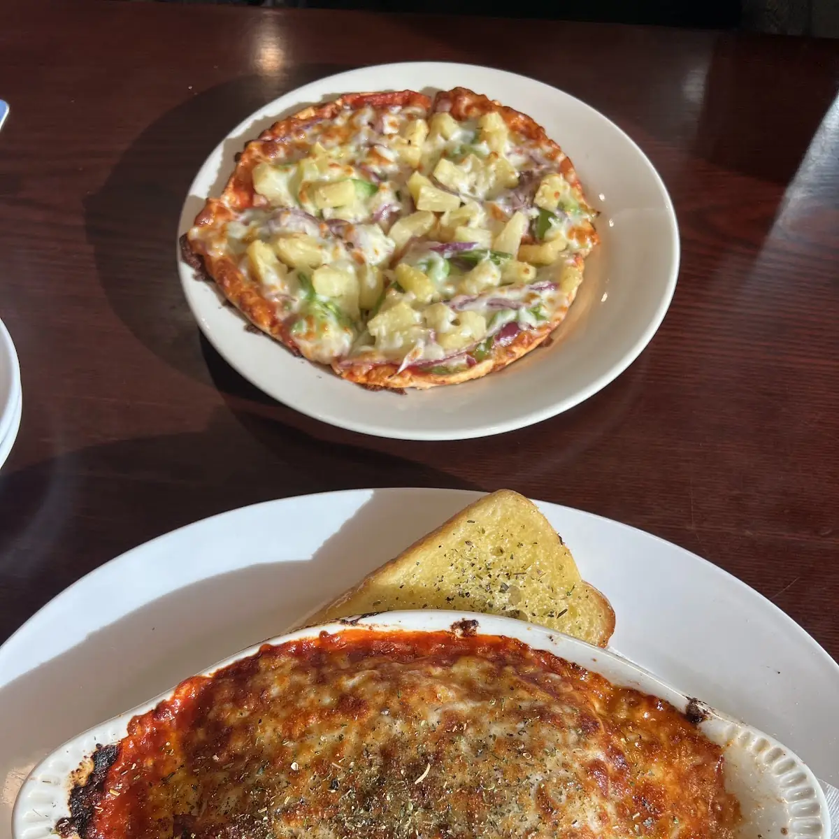Lasagna and Personal Pizza