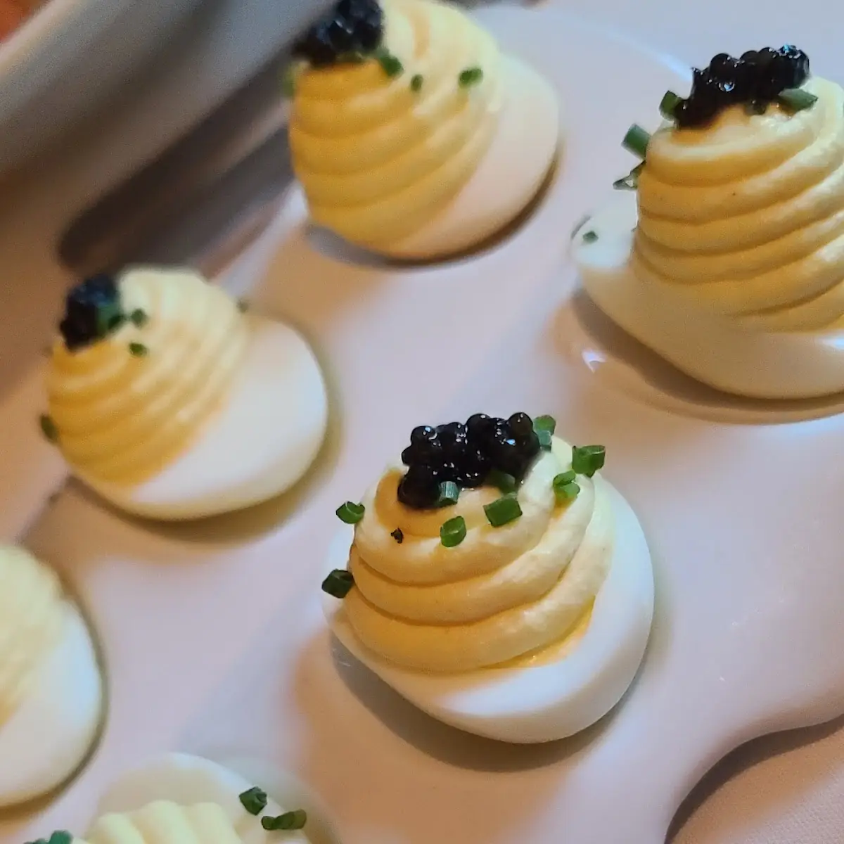 White Truffle Caviar Deviled Eggs GFM