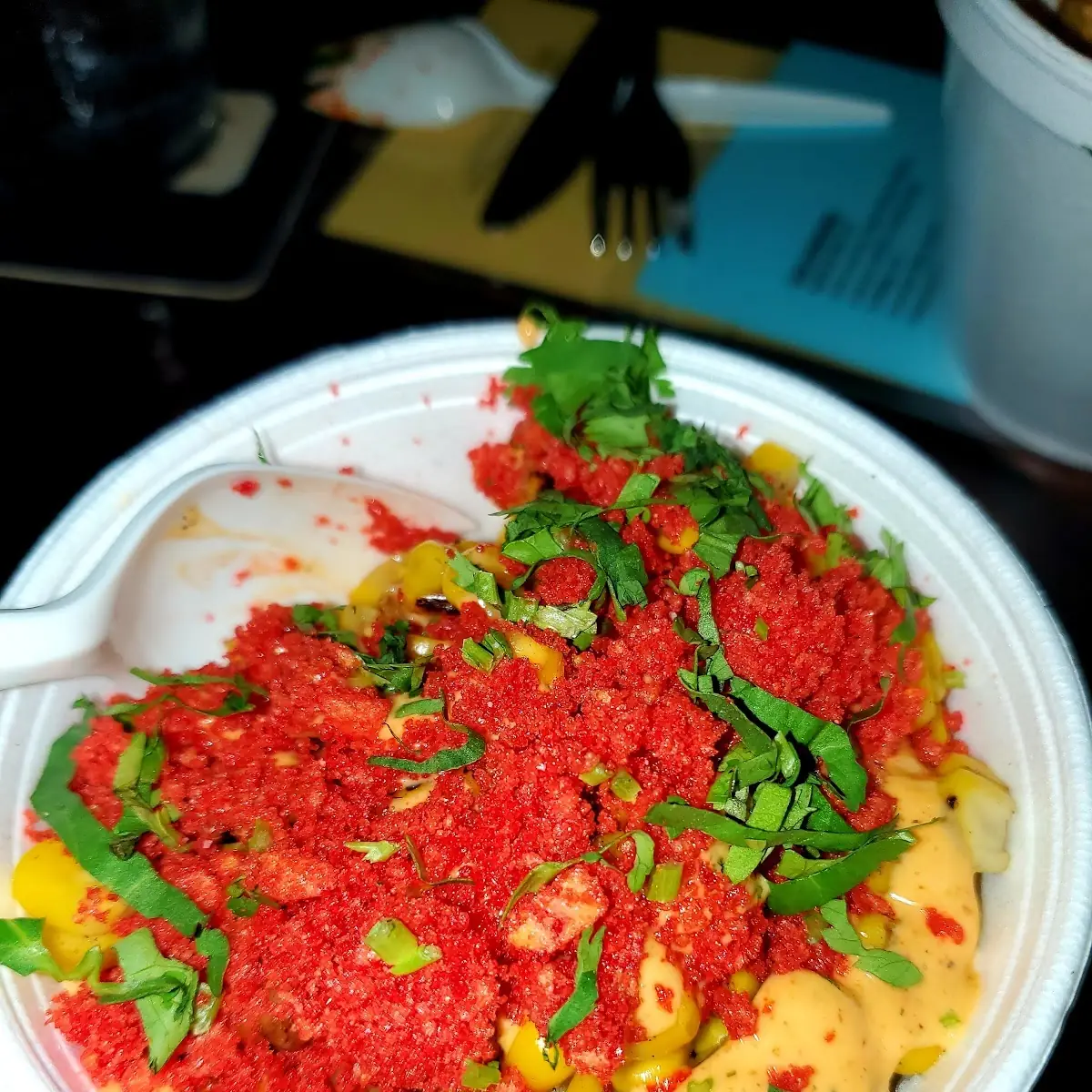 Street Corn with Hot Cheetos