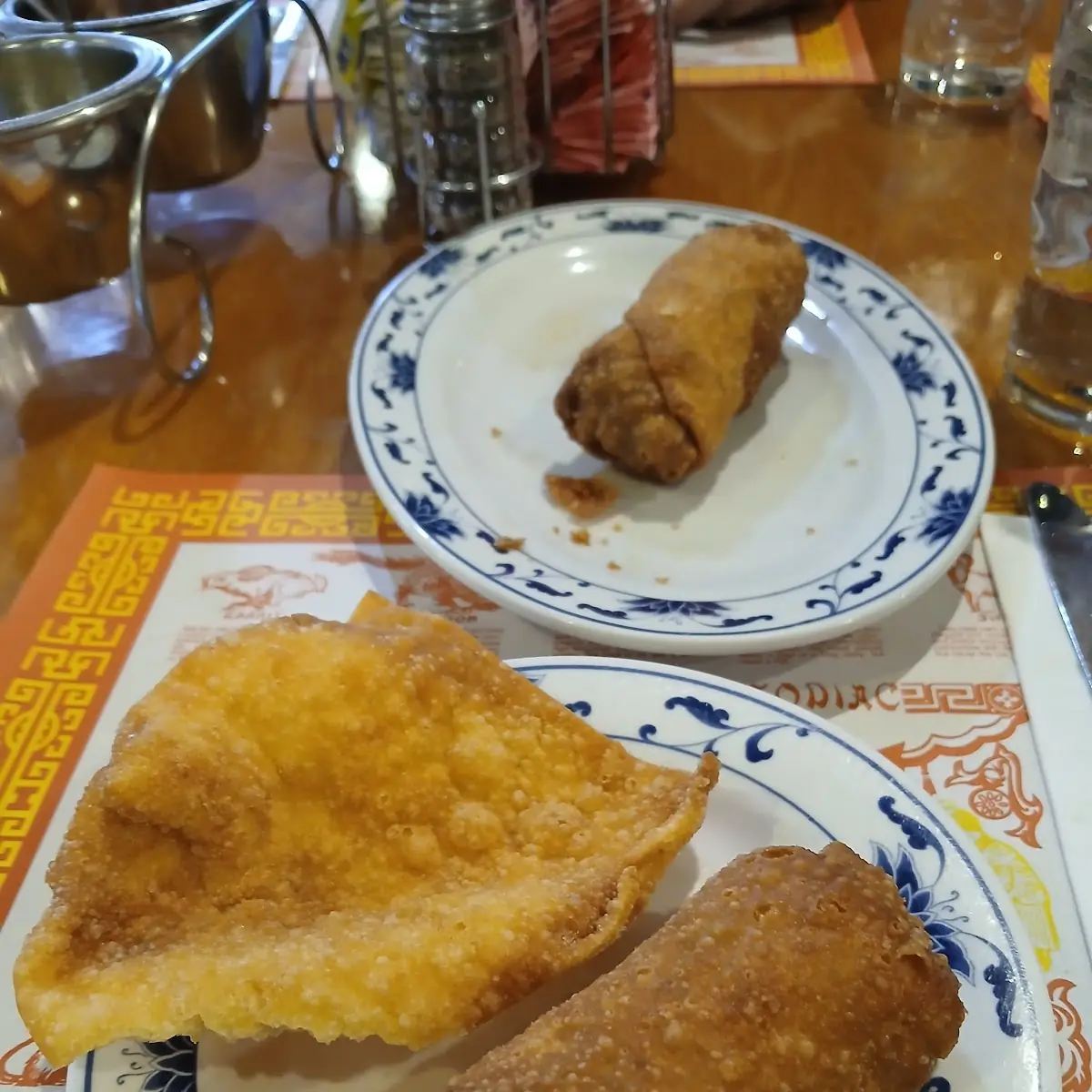 Egg Roll and Fried Wonton