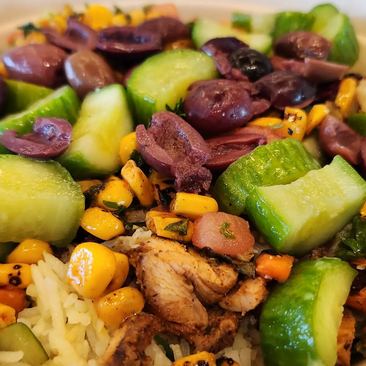 Chicken Bowl with Various Toppings